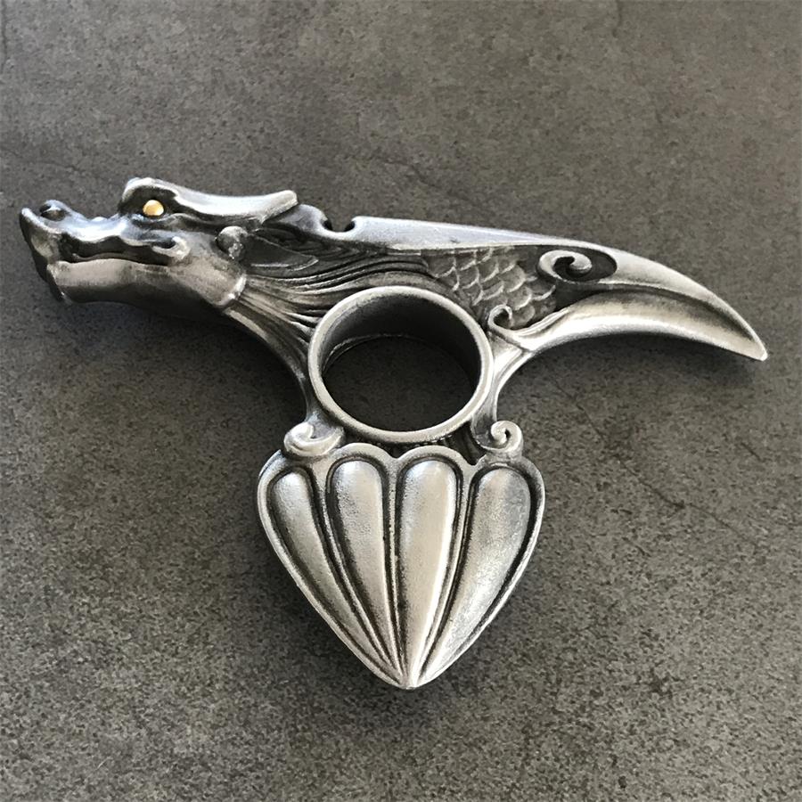 Dragon Pattern Knuckle Duster EDC Decoration