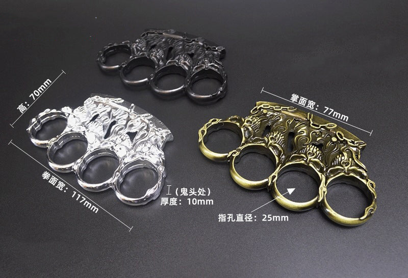 Control-Solid Brass Knuckle Duster Boxen Vier-Finger-Schnalle Selbstverteidigung Fensterbrecher Outdoor Tragbares EDC-Werkzeug