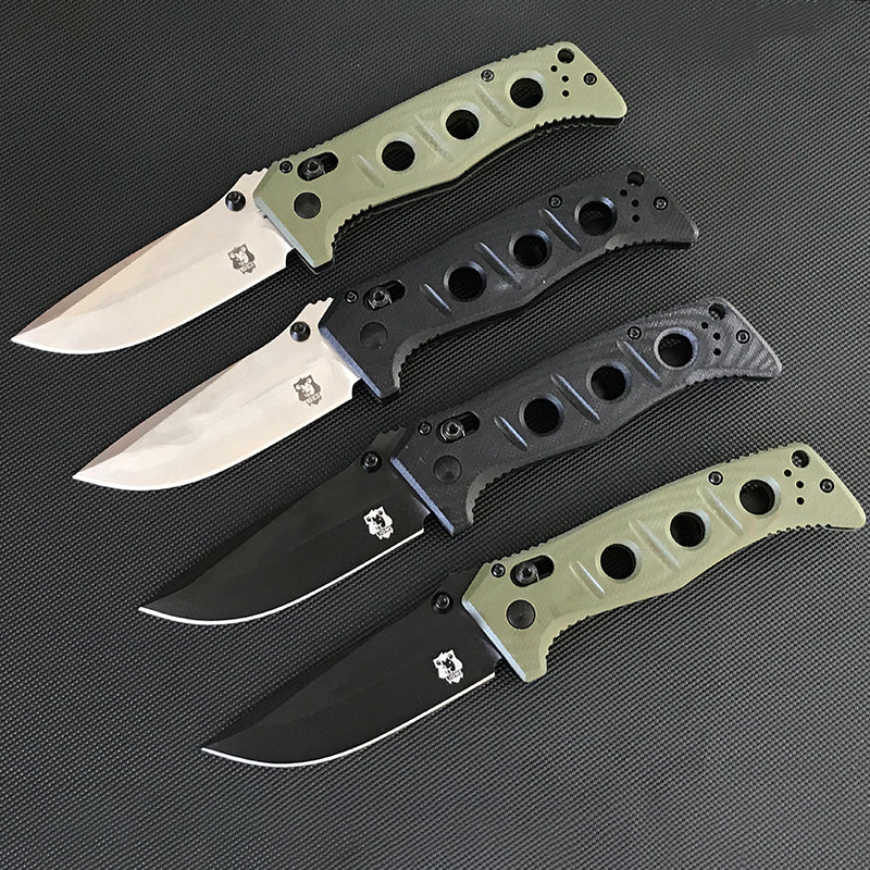 G10 Handle Liome 273 Folding Knife Stone Washing Blade Outdoor Camping Survival Pocket Knives