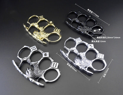 Eagle-Brass Knuckle Duster Boxing Four-finger Buckle Self-defense Window Breaker Outdoor Portable EDC Tool