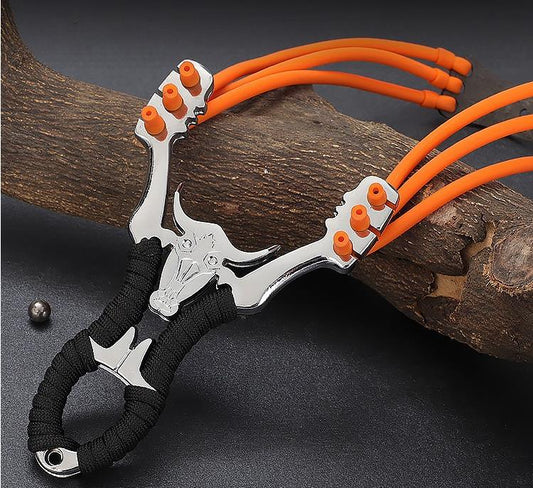 Sturdy Alloy Slingshot with String Bullhead Metal Bracket