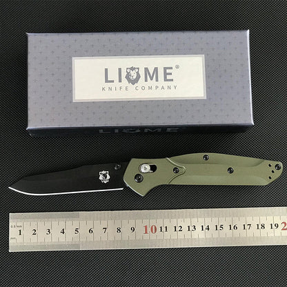 Outdoor Liome 940 Folding Knife Aluminum Handle Camping Saber Safety Defense Pocket Knives