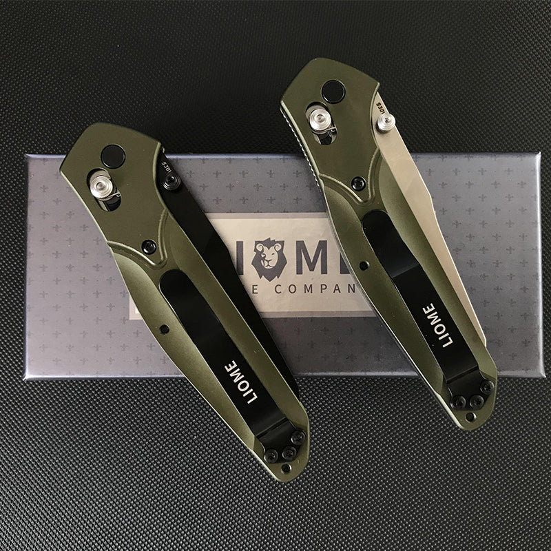 Outdoor Liome 940 Folding Knife Aluminum Handle Camping Saber Safety Defense Pocket Knives