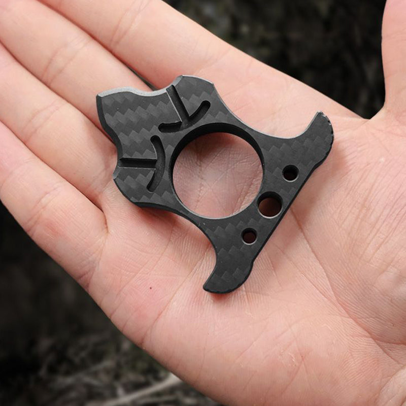 Carbon Fiber Knuckle Duster Broken Window EDC Tool