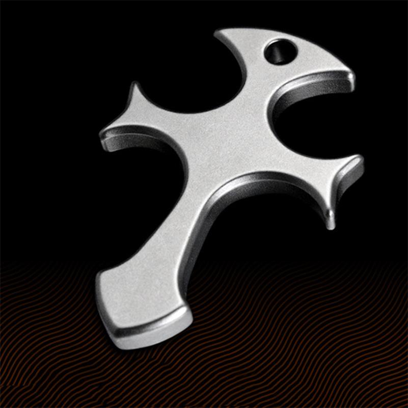 Titanium Cross Knuckle Duster Self-Defense EDC Decoration