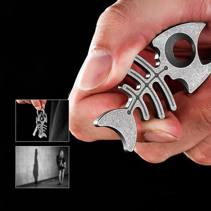 Titanium Fishbone Bottle Opener Self Defense EDC Tool