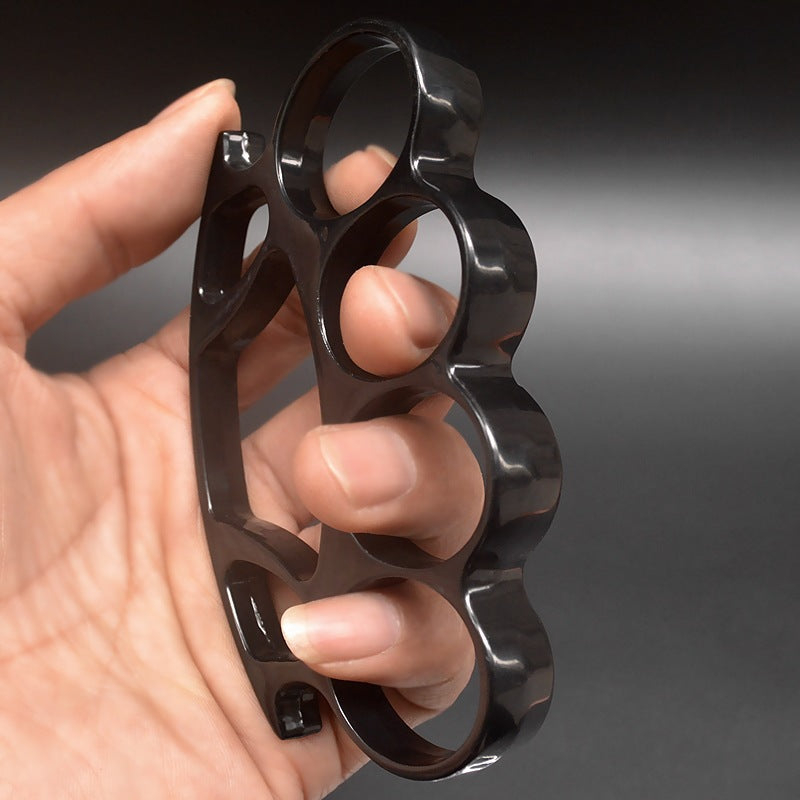 four Big finger hole brass knuckle duster black 5