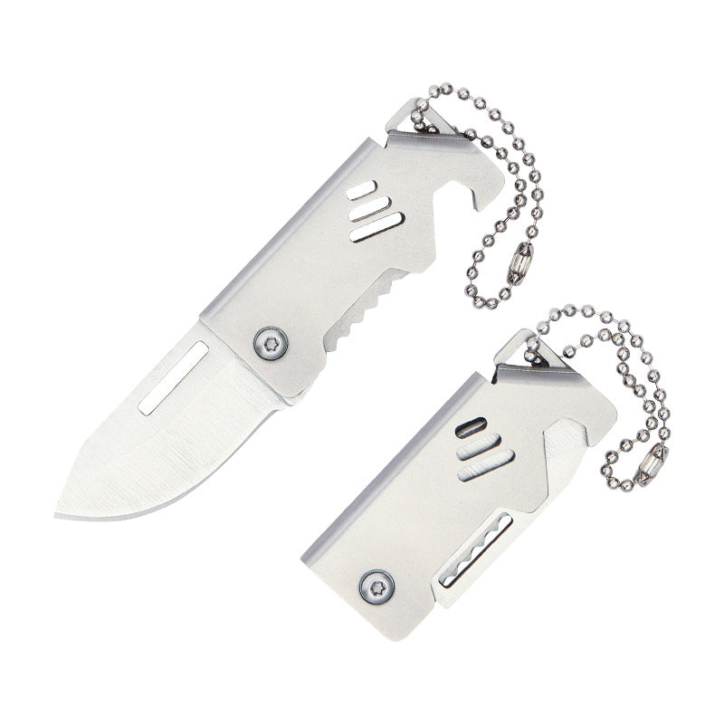 Mini Folding Bottle Opener Knife Keychain Pendant Knives