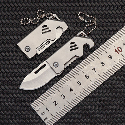 Mini Folding Bottle Opener Knife Keychain Pendant Knives