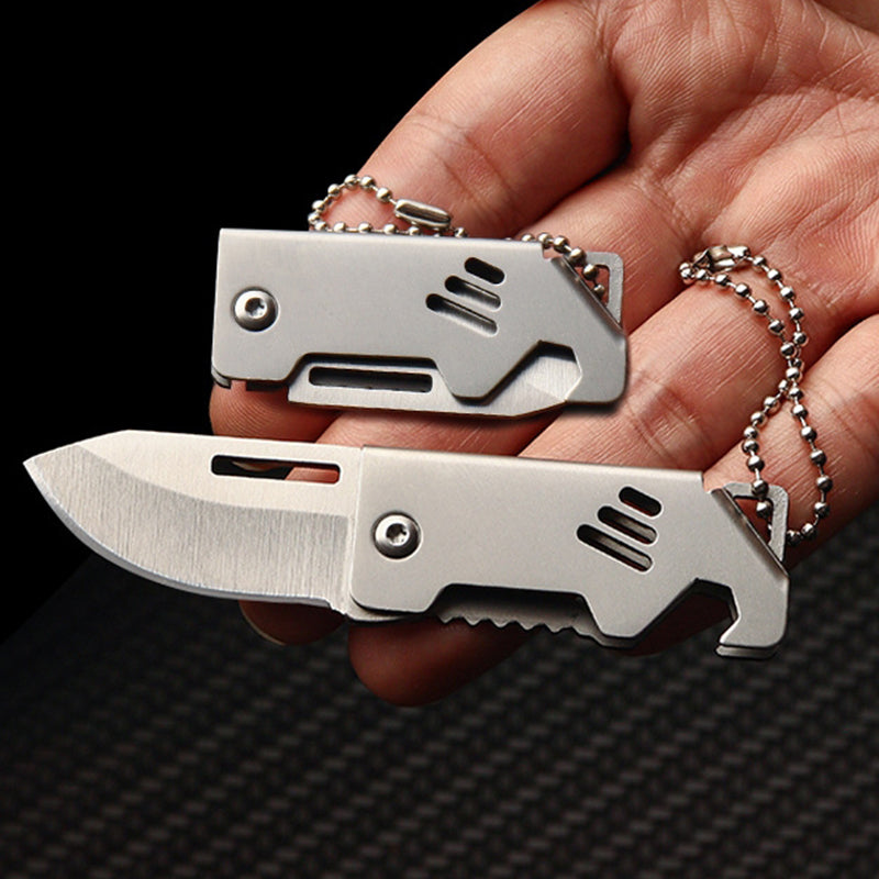 Mini Folding Bottle Opener Knife Keychain Pendant Knives