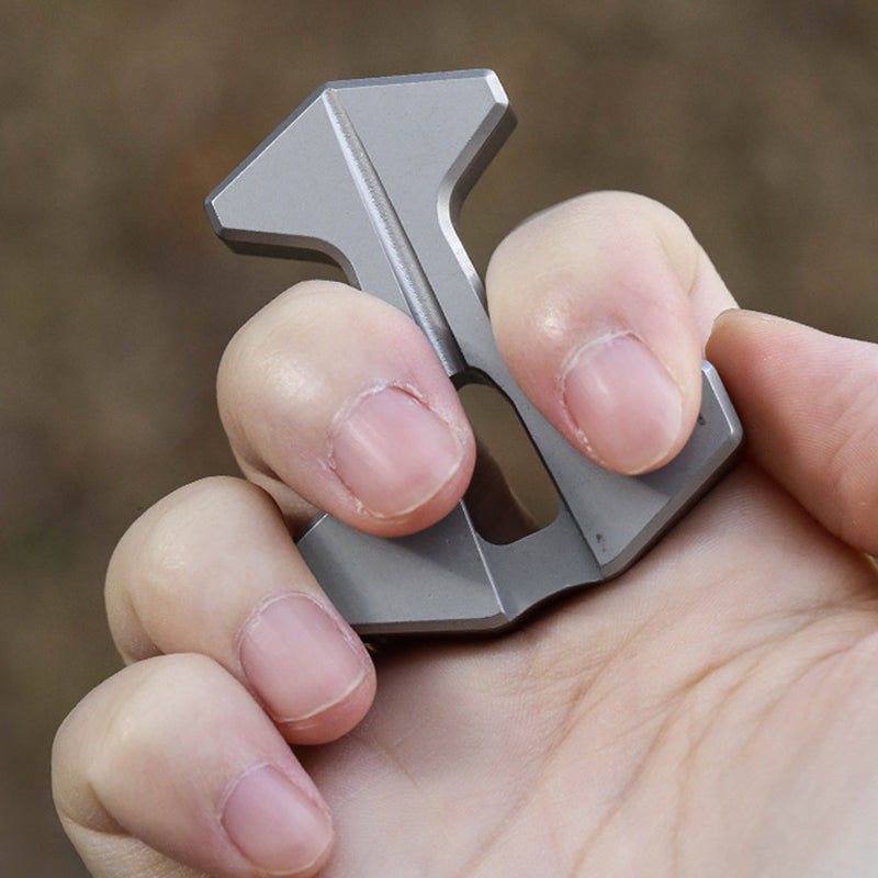 Outil d'autodéfense de poche portable en acier massif pour brise-vitre