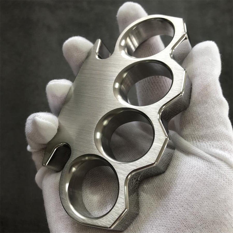 Brushed and Mirror Polished Solid Steel Knuckle Duster