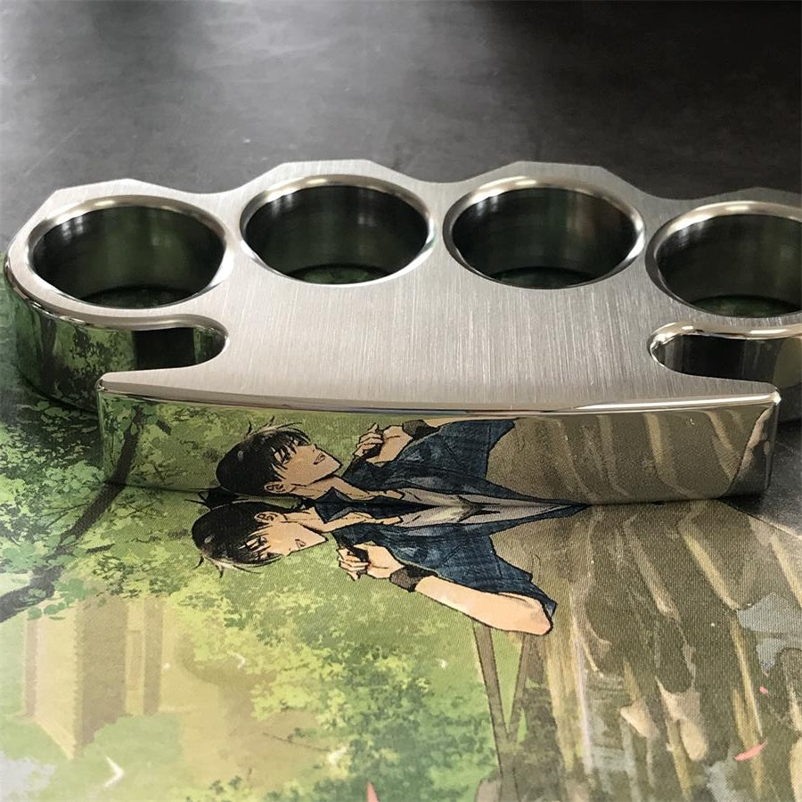Brushed and Mirror Polished Solid Steel Knuckle Duster