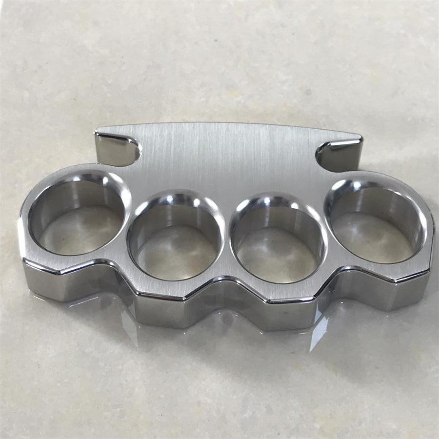 Brushed and Mirror Polished Solid Steel Knuckle Duster