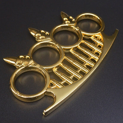 Bullet brass knuckle duster gold