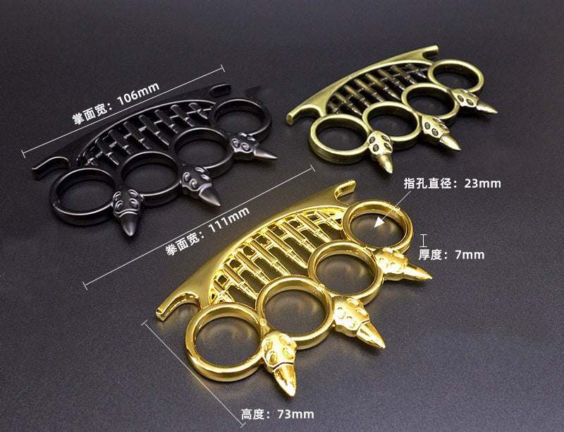 Bullet Style Knuckle Duster Boxing Four Finger Buckle Self Defense Window Breaker Outdoor Portable EDC Tool