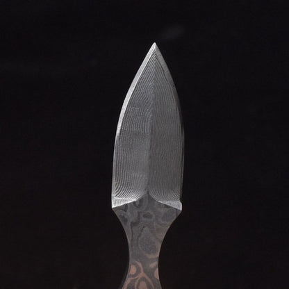 Bullhead Damascus steel knife blade