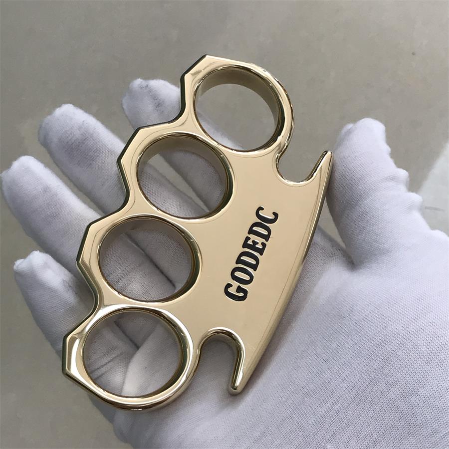 The KING OF GODEDC Classic Thickened Mirror Brass Knuckle Duster