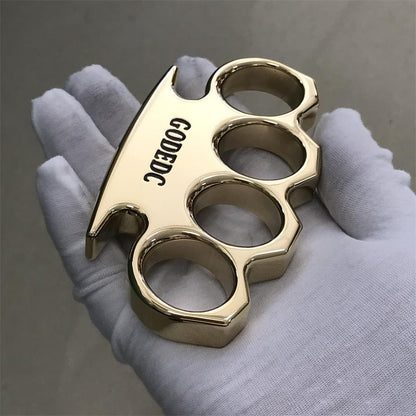 The KING OF GODEDC Classic Thickened Mirror Brass Knuckle Duster