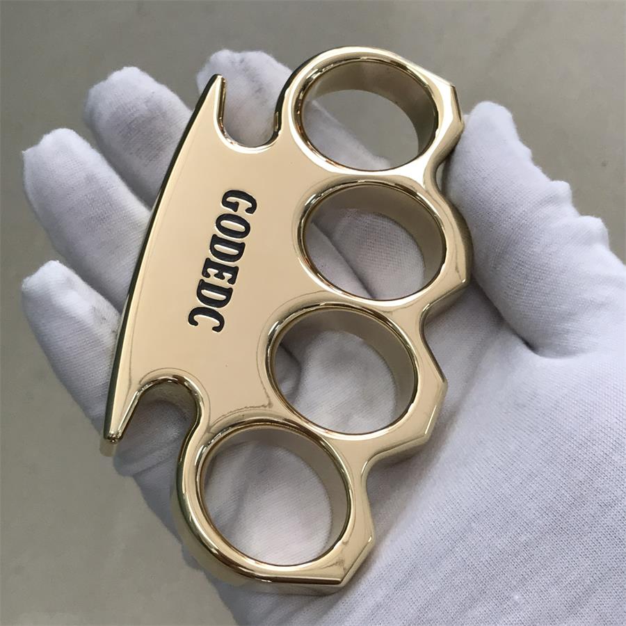 The KING OF GODEDC Classic Thickened Mirror Brass Knuckle Duster