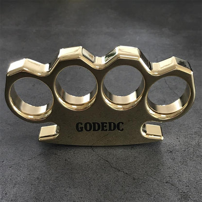 The KING OF GODEDC Classic Thickened Mirror Brass Knuckle Duster