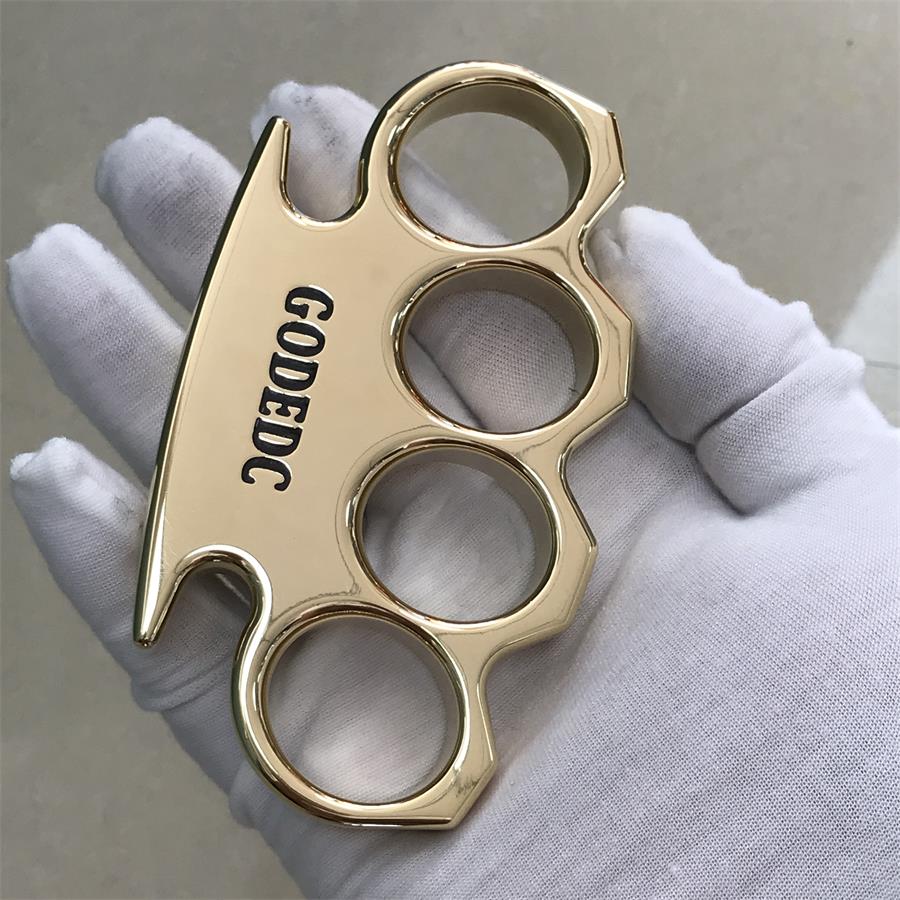 The KING OF GODEDC Classic Thickened Mirror Brass Knuckle Duster