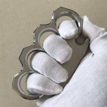 Solid Steel Classic Knuckle Duster Self-Defense EDC Tool