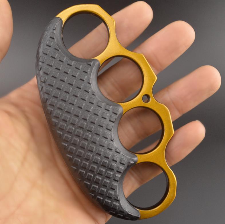 Clip Brass Knuckle Duster Boxing Defense Window Breaker Four Finger Buckle Combat Fighting EDC Tool