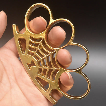 Big finger hole Cobweb brass knuckle duster 10