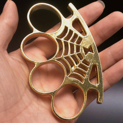 Big finger hole Cobweb brass knuckle duster 6