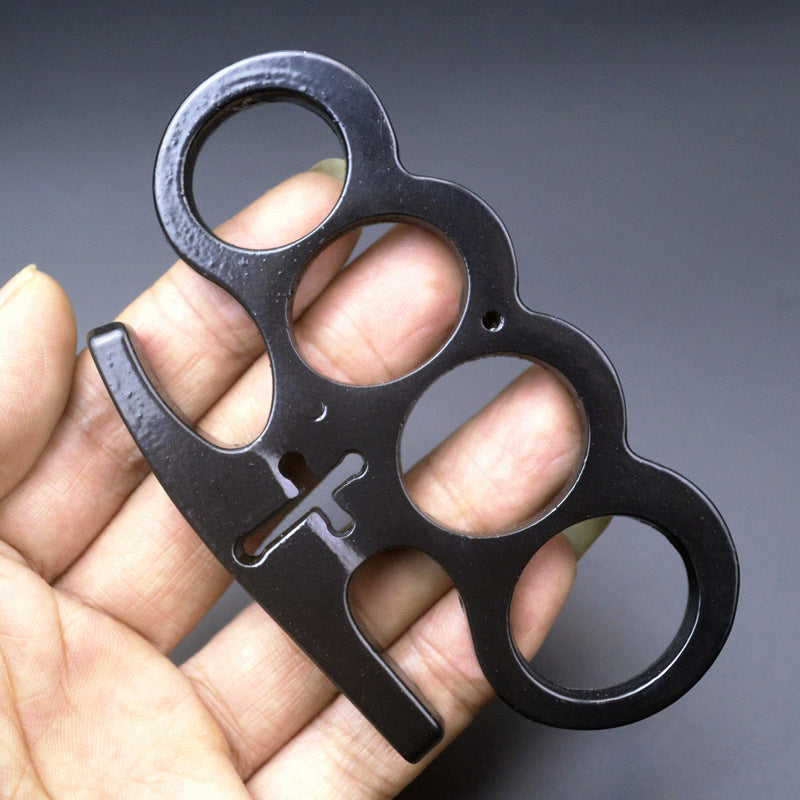 Black Cross brass knuckle dusters 2