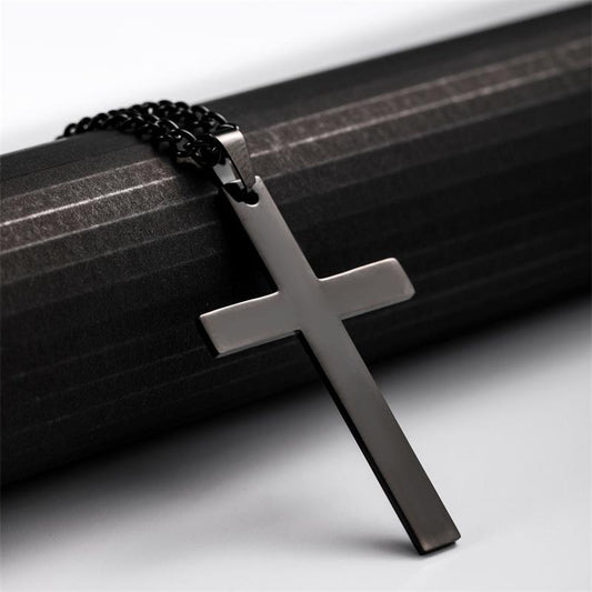 Smooth Polished Cross Pendant Necklace