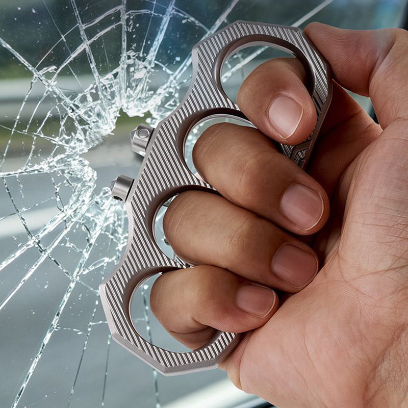 Portable Knuckle Duster with Detachable Window Breaker