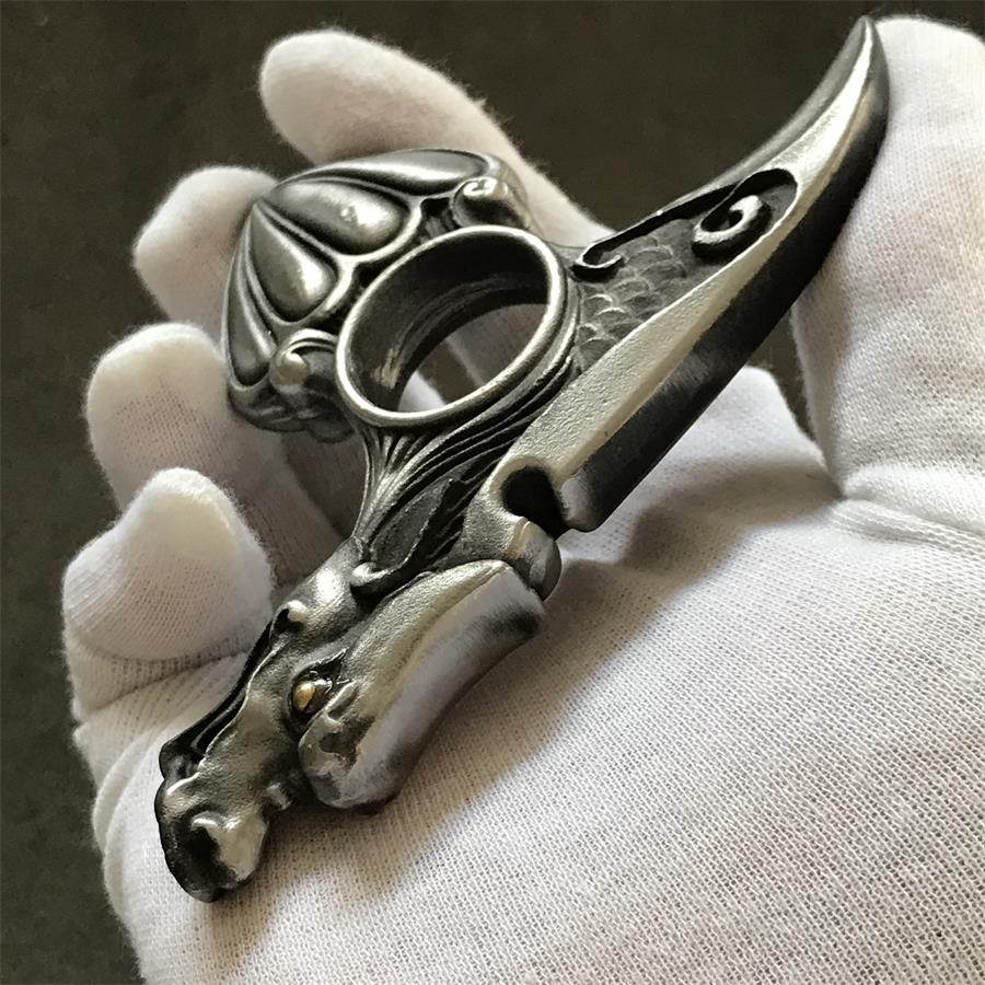 Dragon Pattern Knuckle Duster EDC Decoration