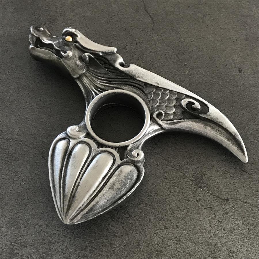 Dragon Pattern Knuckle Duster EDC Decoration