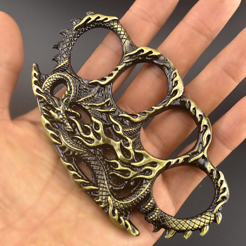 bronze Fire Dragon brass knuckle duster