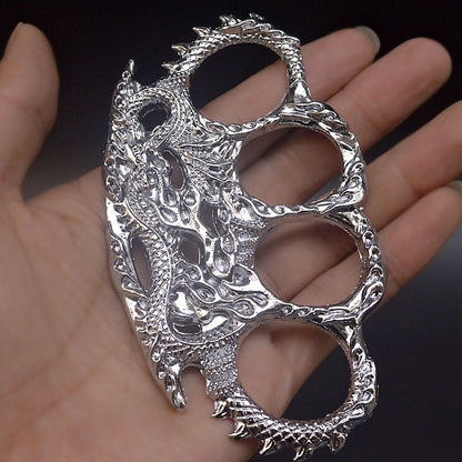 Fire Dragon - Knuckle Duster Boxing Four Finger Buckle Defense Window Breaker Outdoor EDC Tool