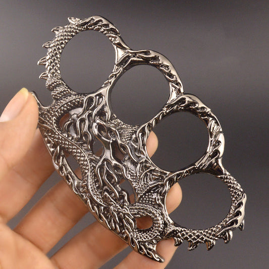 gray Fire Dragon brass knuckle duster 