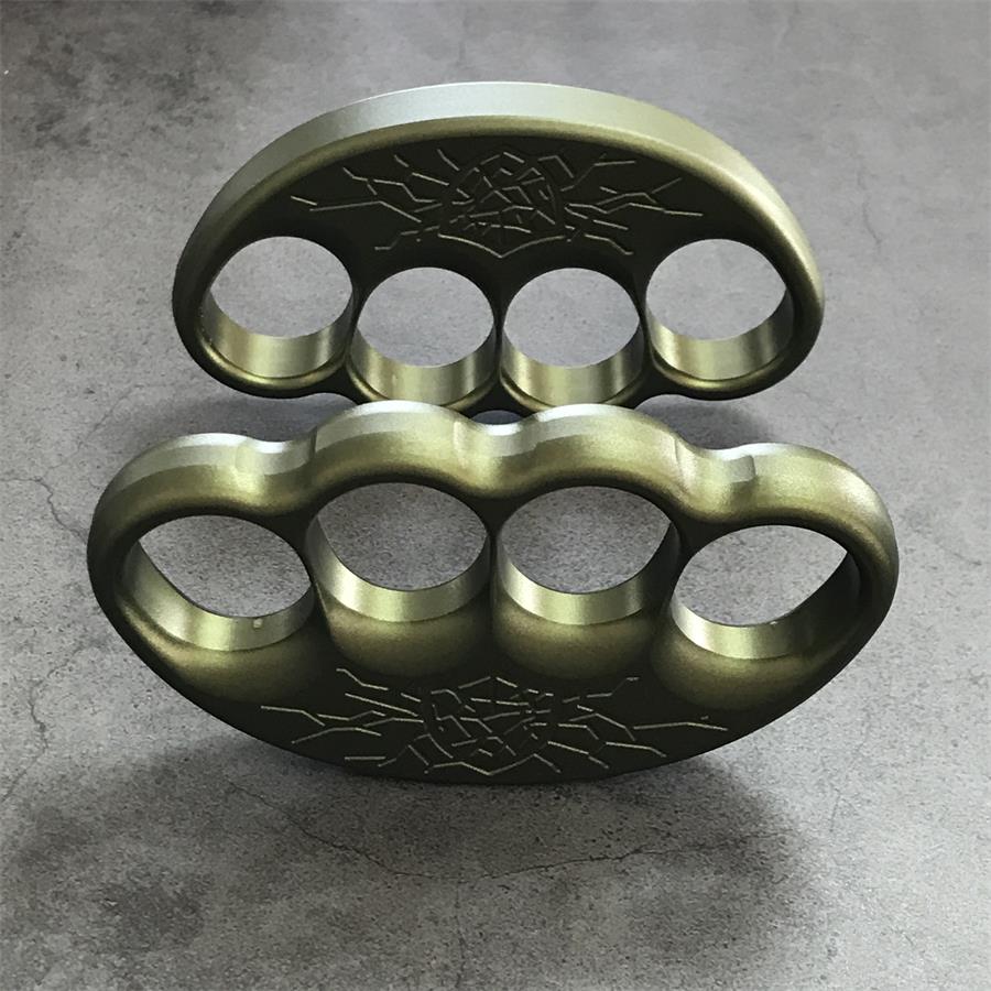 Fractured shield aluminum knuckle duster front