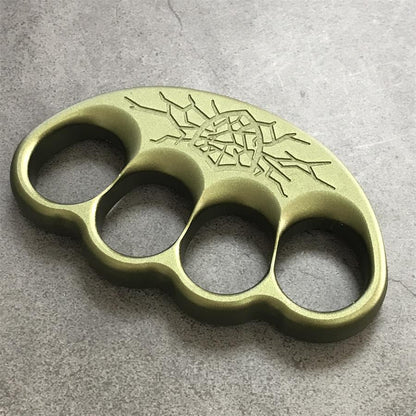 Fractured shield aluminum knuckle duster full view