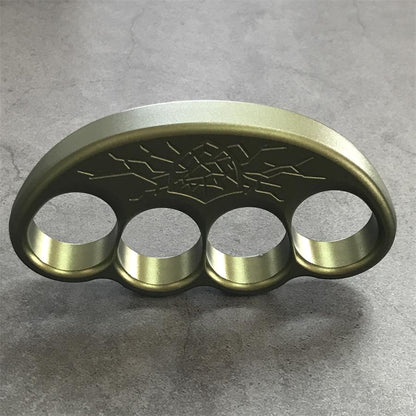 Fractured shield aluminum knuckle duster closeup