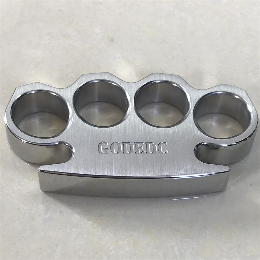 GODEDC Brushed and Mirror Polished Solid Steel Knuckle Duster