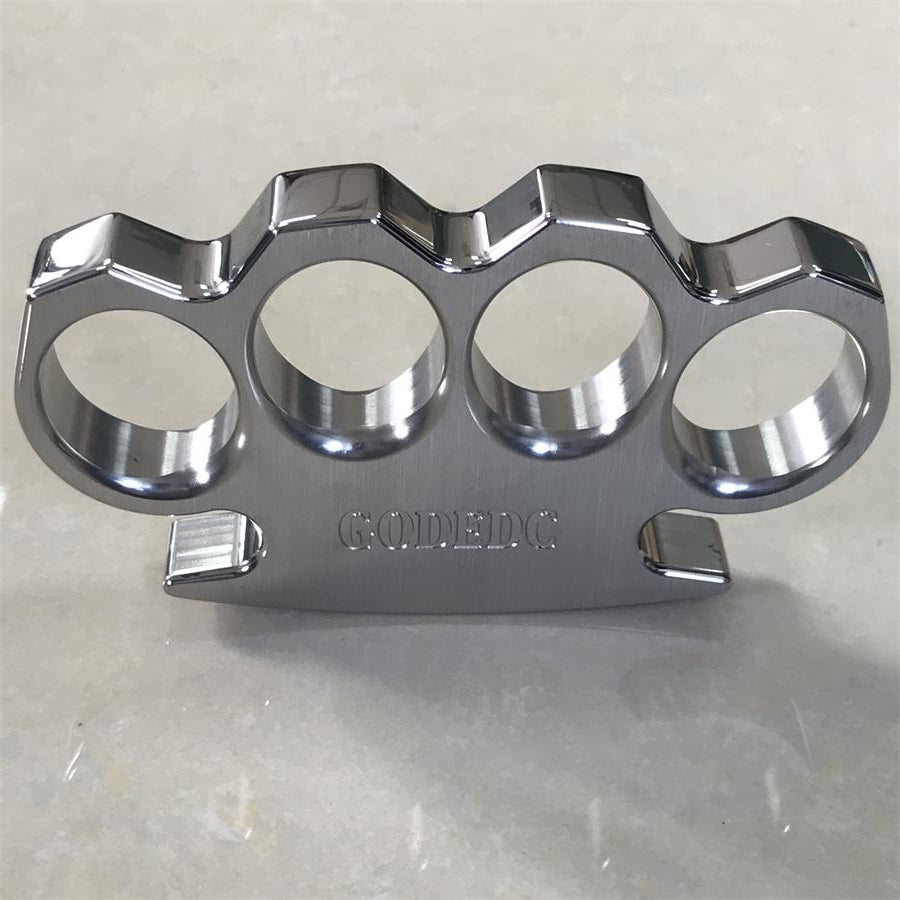 GODEDC Brushed and Mirror Polished Solid Steel Knuckle Duster