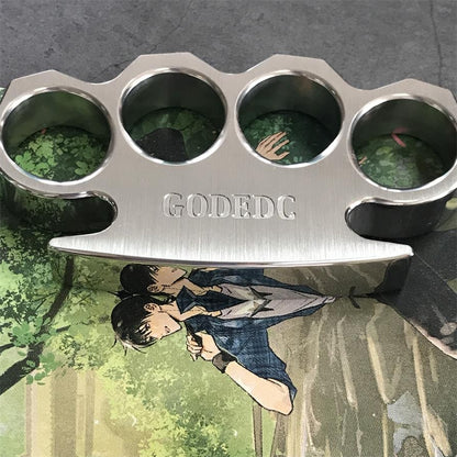 GODEDC Brushed and Mirror Polished Solid Steel Knuckle Duster