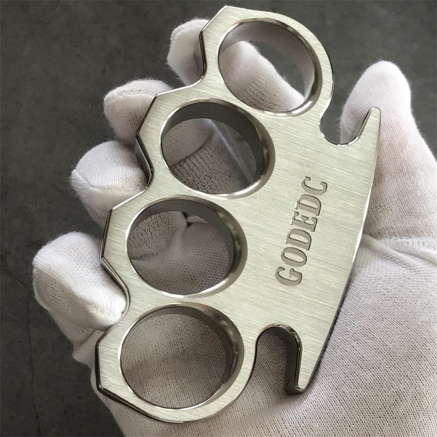 GODEDC Brushed and Mirror Polished Solid Steel Knuckle Duster