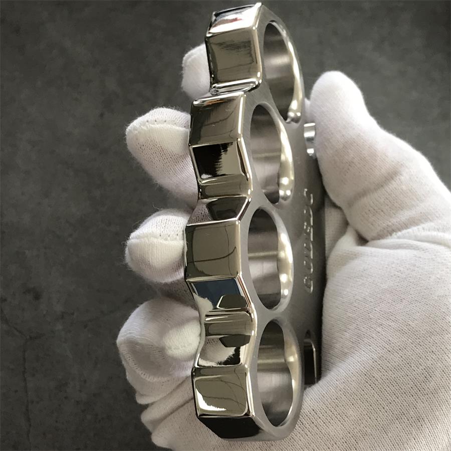 GODEDC Brushed and Mirror Polished Solid Steel Knuckle Duster
