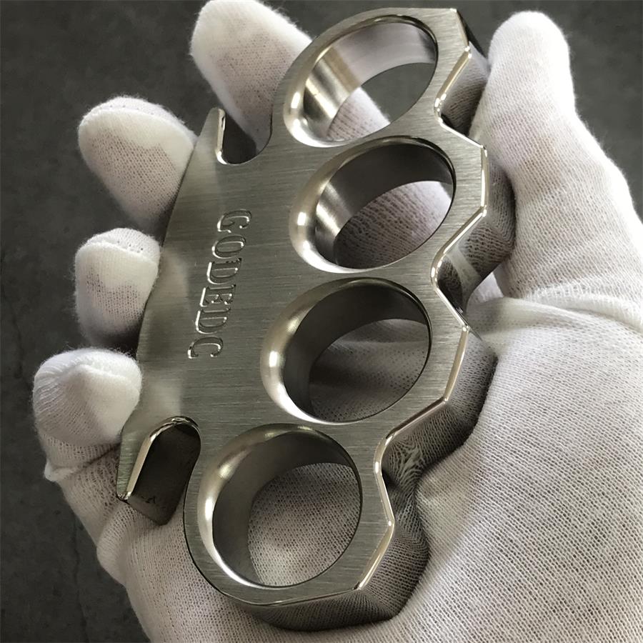 GODEDC Brushed and Mirror Polished Solid Steel Knuckle Duster