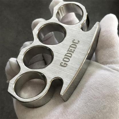 GODEDC Brushed and Mirror Polished Solid Steel Knuckle Duster