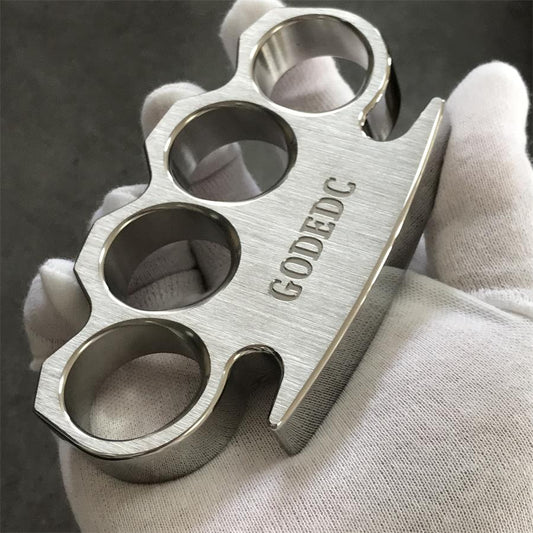 GODEDC Brushed and Mirror Polished Solid Steel Knuckle Duster