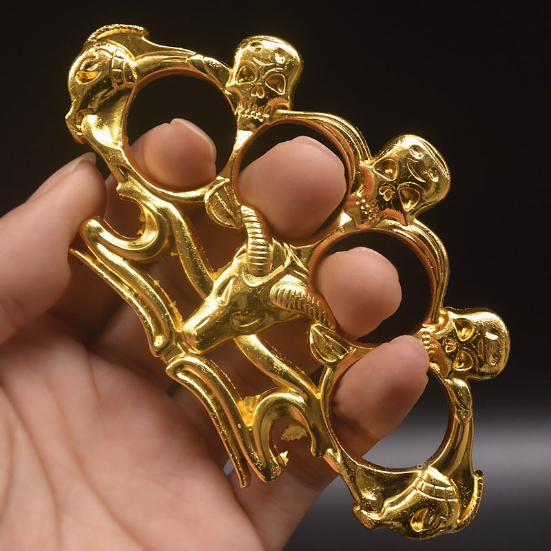 gold Goat Skull knuckle duster 3